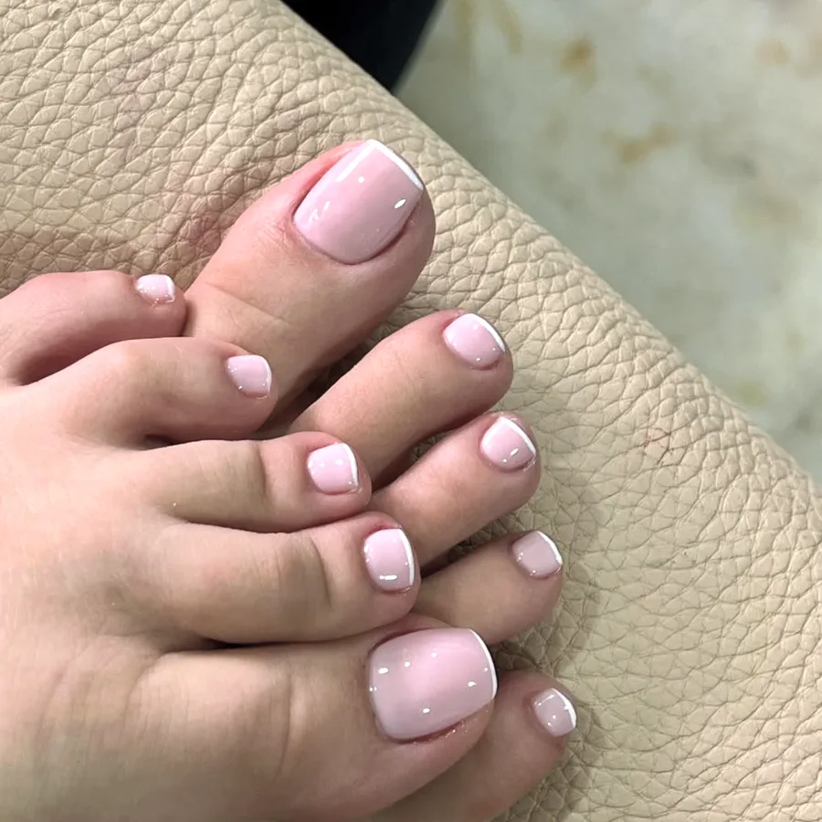 Pédicure french rose